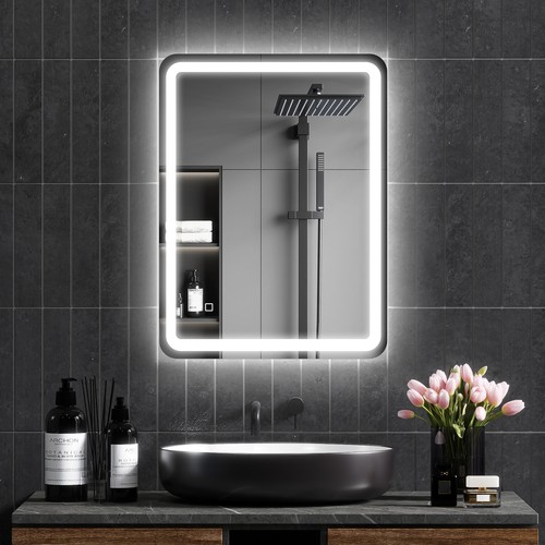 Homcom badspiegel led - badspiegel,,