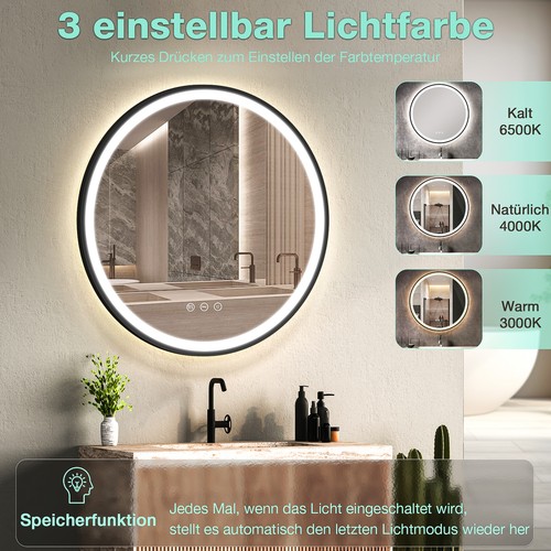 Rund badspiegel mit - rund,