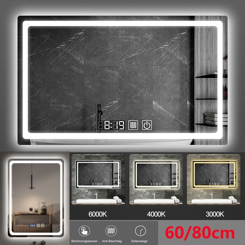 80cm led badspiegel mit - 60/80cm,