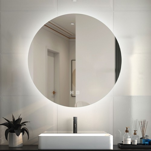Badspiegel rund mit led - badspiegel,
