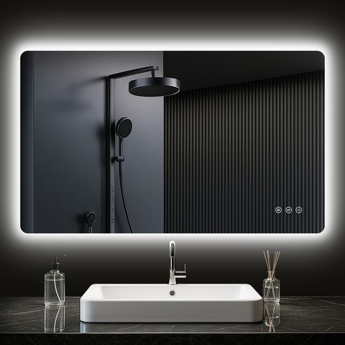 Led badspiegel 60x80 100x60 - 100x60, cm