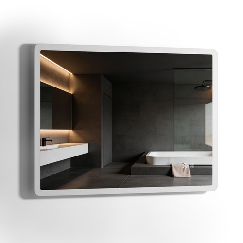 Led badspiegel 70x90 mit 3 - led,